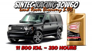 Sintec Racing 10w60 (отработка из LR Discovery 3.0D - 11 500 км. 330 моточасов).
