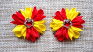 Бантики из репсовых лент #Канзаши