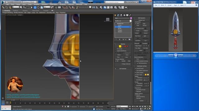 3ds max tutorial - How to model sword смотреть онлайн