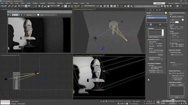 73 - Управление параметрами источников света в 3ds Max 2025 смотреть онлайн