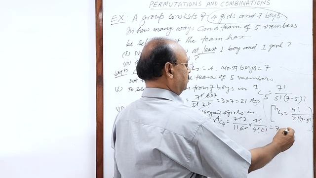 A group consists of 4 girls and 7 boys. In how many ways, can a team of 5 members be selected if... смотреть онлайн