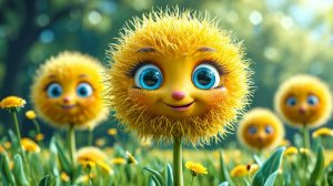 Одуванчик + Весёлая Песенка и Мультик для Детей и Малышей + Весёлый одуванчик / Мультики для Детей