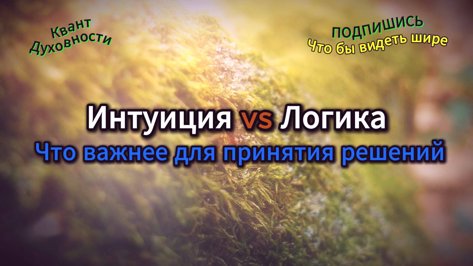 Интуиция vs Логика. Что важнее для принятия решений. смотреть онлайн