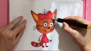 Рисуем Карамельку из мультфильма Три кота