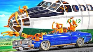 Безбашенные САМОЛЁТЫ крушат тачки в бимке! Beam Ng Drive