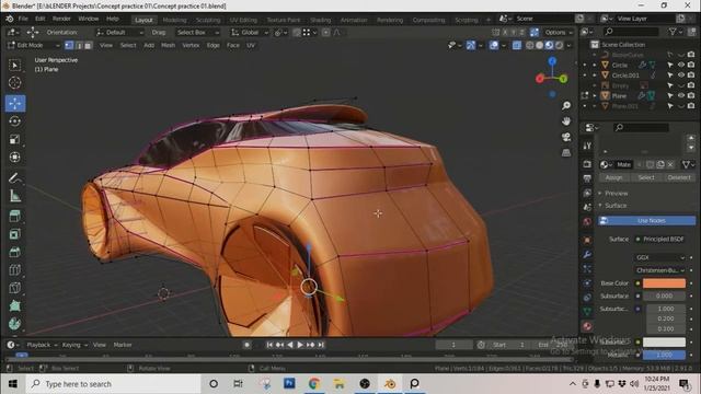 Concept Car Modelling Timelapse | Blender 2.91 смотреть онлайн