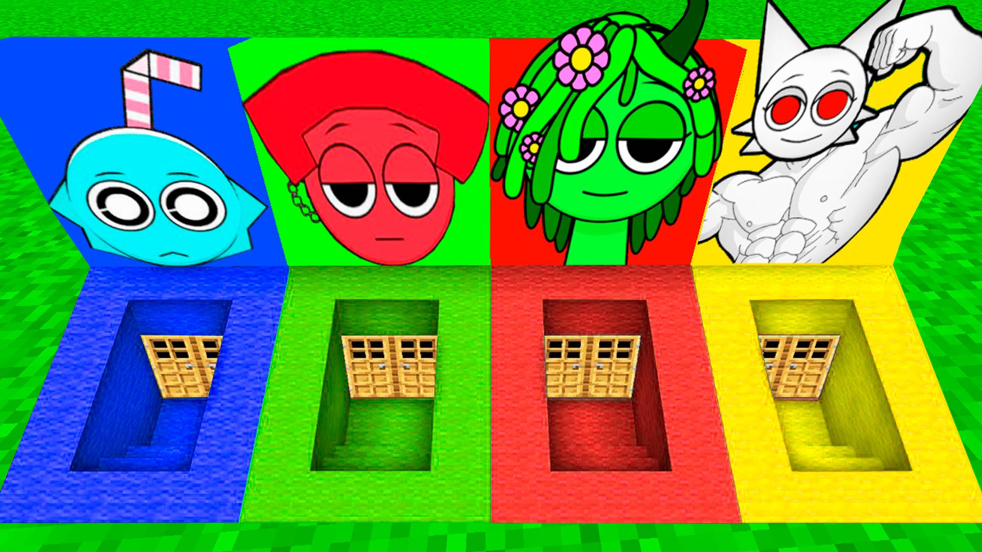 ВЫЖИВАНИЕ ВНУТРИ ВСЕХ ПОДВАЛ ПОРТАЛ СПРУНКИ В МАЙНКРАФТ! ХОРРОР СПРАНКИ SPRUNKI MINECRAFT смотреть онлайн