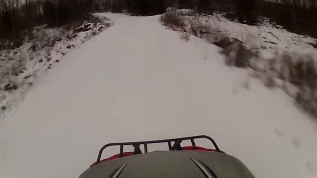 2007 Yamaha Grizzly 450 - Winter Logging Trail Ride смотреть онлайн
