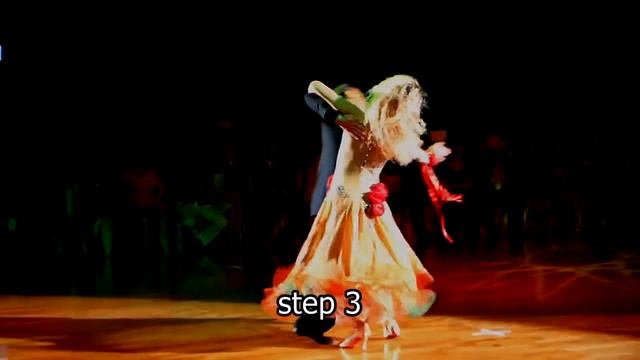 How to Dance Foxtrot three fallaway Style 2 from world champions Mirko & Edita in slow motion смотреть онлайн