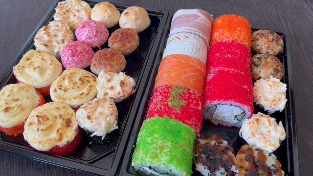 Разноцветные роллы. Крупные вкусные роллы смотреть онлайн