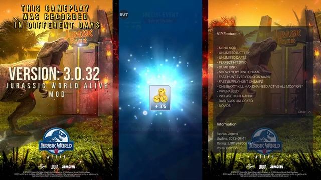 Mod Version: Jurassic World Alive version 3.0.32 [Unlimited Battery, Dart, Visible Dino and more] смотреть онлайн