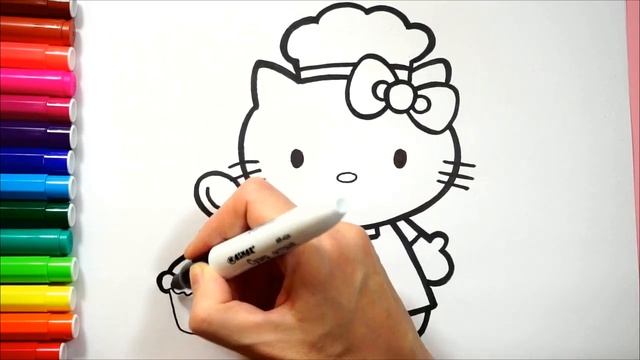 Dibuja Y Colorea Hello Kitty Para Niños&  Dibujo Para Niños