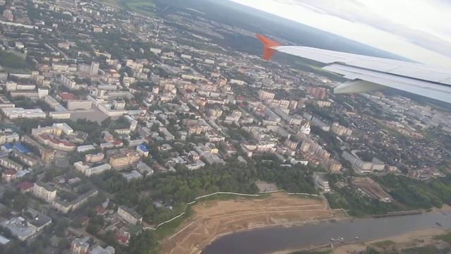 Взлёт из а/п Сыктывкар SCW Airbus A 319 смотреть онлайн
