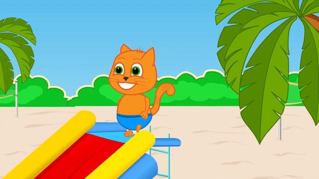 Cats Family In English - Outdoor Activities Cartoon For Kids