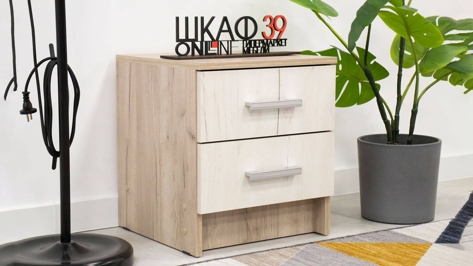 Гармония ТБ 601 Тумба (Дуб крафт белый/дуб крафт серый) смотреть онлайн