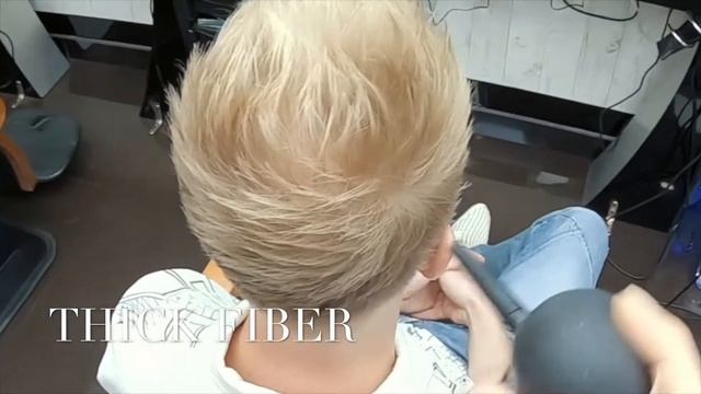 Blonde Hair Transformation L Hair Building Fibers-  By THICK FIBER