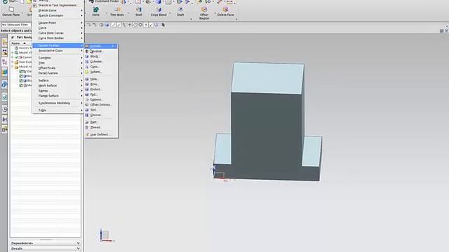 Nx 8.5 Tutorial 003 NX Modeling with out using Sketches, Basics смотреть онлайн