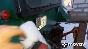 Замер расхода топлива при чистки снега самодельным трактором мини мтз...