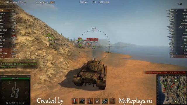 WOT: South Coast - T34 смотреть онлайн
