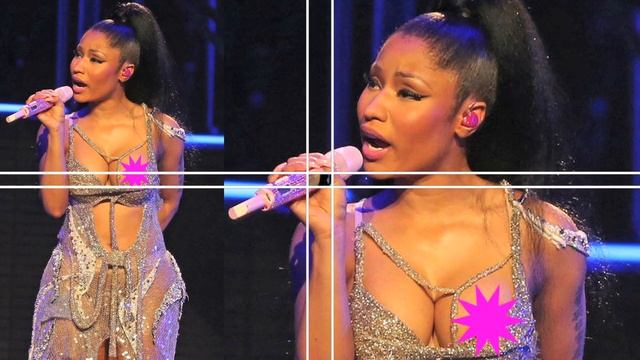 Nicki Minaj Suffers Nip Slip During Pinkprint Tour Concert 2015