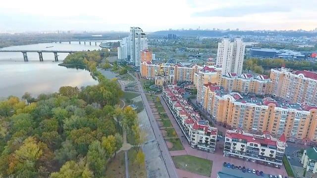 Оболонь с высоты набережная