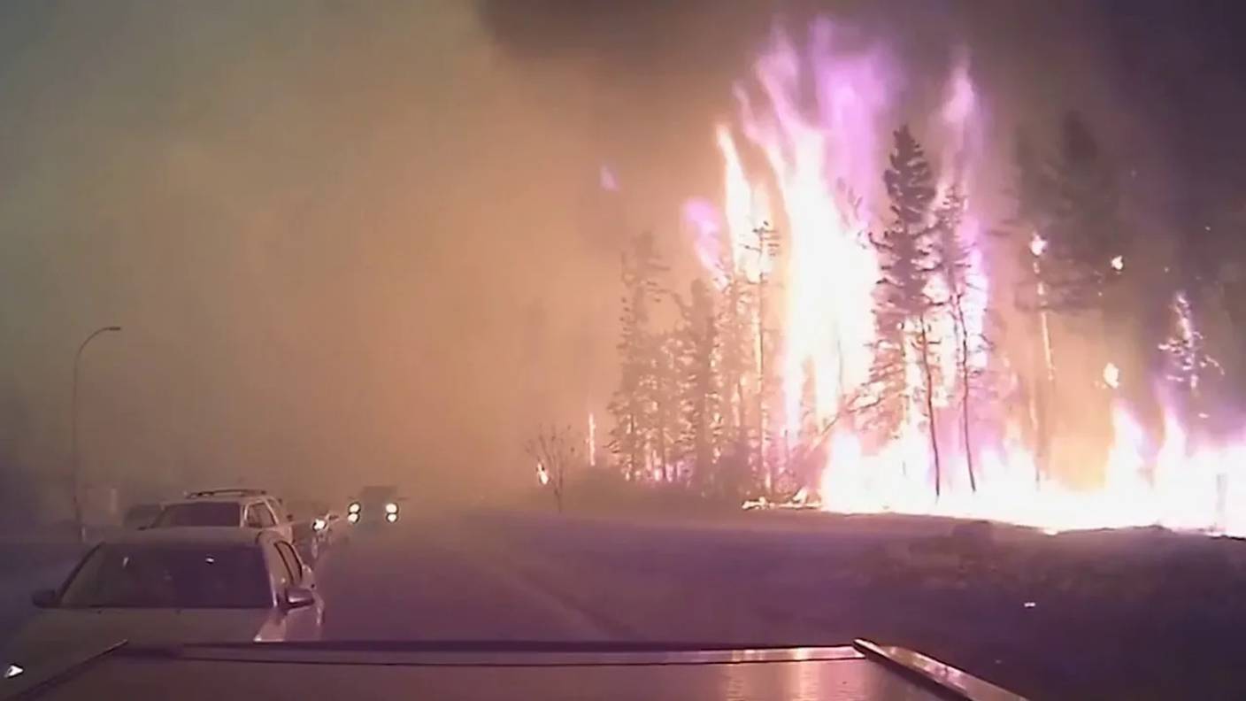 Внутри лесного пожара... Удивительные и пугающие кадры! смотреть онлайн