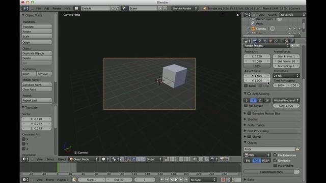 Blender Tutorial: Render an animation (export a video file) смотреть онлайн