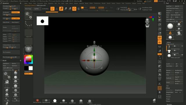 ZBrush 2021 - New Features Gravity and Collides ✔️ смотреть онлайн