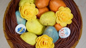 ✨ Пасхальная корзинка с яйцами ✨ Бисквитный десерт, который поразит гостей! Нежно, вкусно, эффектно!