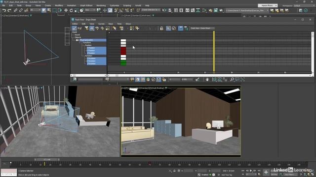 107 - Редактирование ключевых кадров в Dope Sheet в 3ds Max 2025 смотреть онлайн