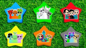 УГАДАЙТЕ, какой Спрунки выйдет из звёздочки игра в кальмаров Орен и Пинки