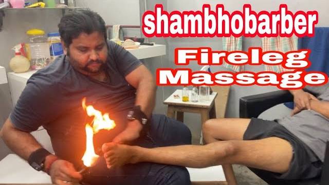 Fire Foot massage therapy [Heal Foot pain by the use of heat therapy] shambhobarber asmr смотреть онлайн