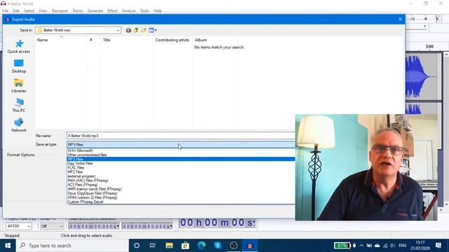 How to convert a WAV audio file to mp3 with audacity 2020 смотреть онлайн