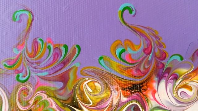 #5 Дивный цветок. Картина в технике Флюид арт Fluid Art (жидкий акрил). Холст на подрамнике 24х30 с смотреть онлайн