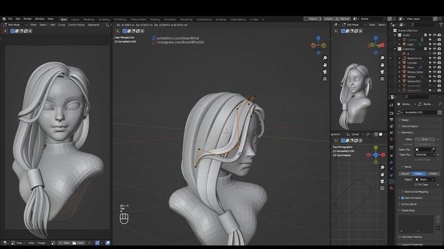 Blender sculpt timelapse: Stylized Cute girl смотреть онлайн