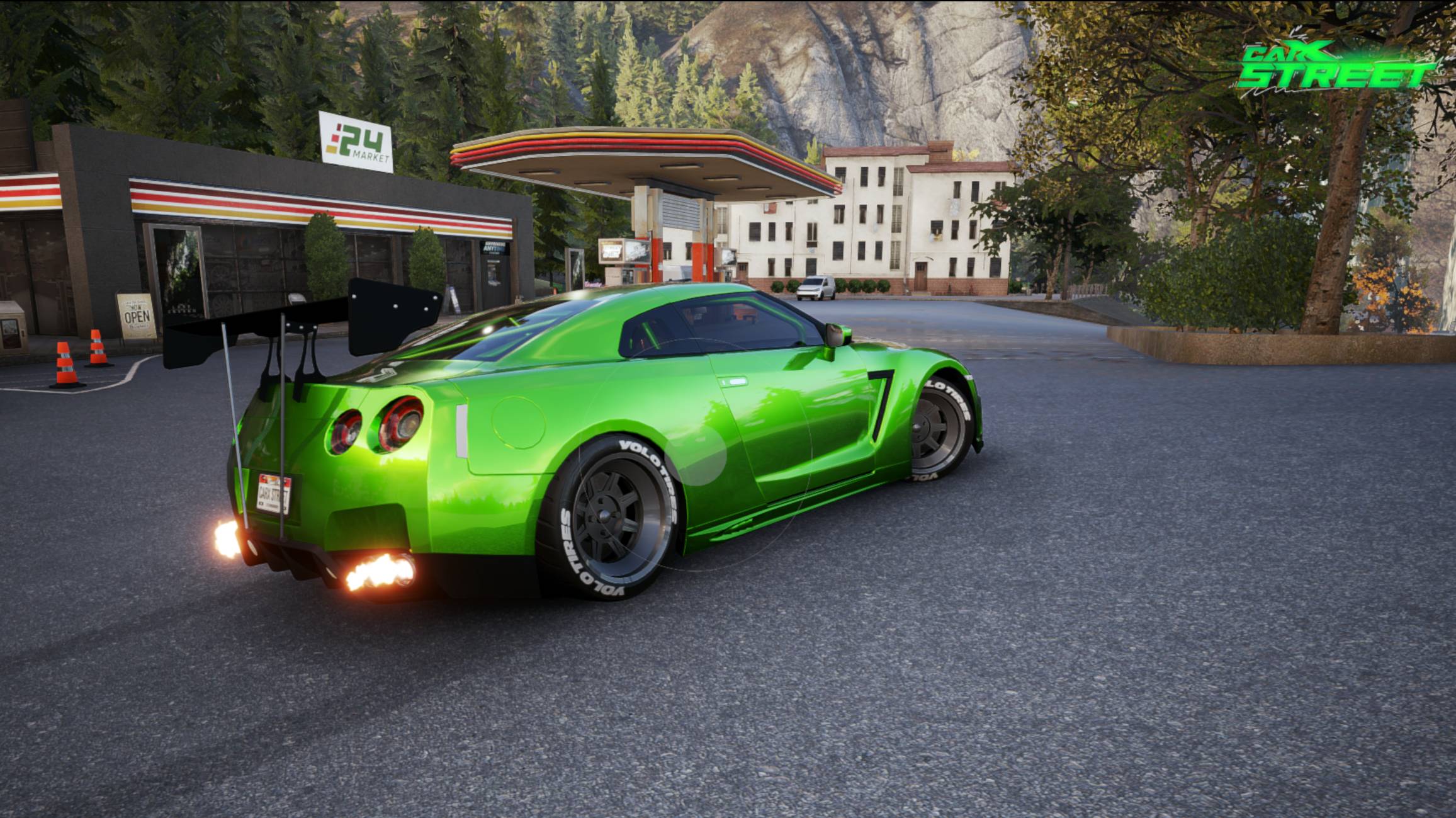 CarX Street. Пушка-бомба в зеленом облачении.