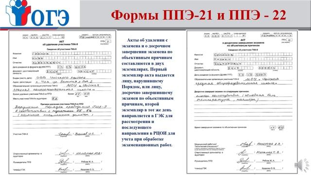 Отчетные формы для Руководителей ППЭ и Членов ГЭК смотреть онлайн