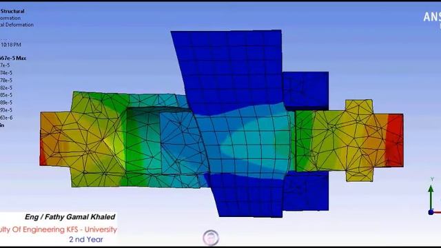 Total deformation on cotter Joint using ansys смотреть онлайн