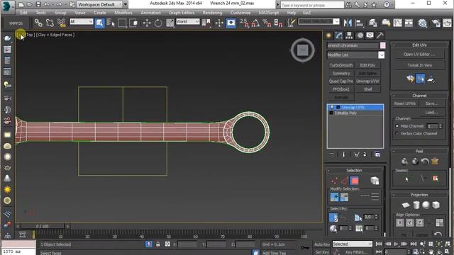 Unwrap UVW Wrench in 3ds max. Tutorial Unwrap UVW смотреть онлайн
