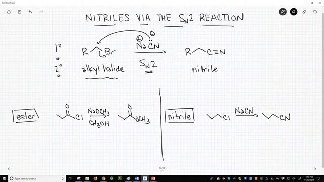 synthesis of nitriles through cyanide SN2 reactions смотреть онлайн