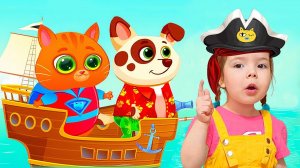 Настя и собачка Duddu отправились в путешествие | Котик Бубу спас Настю и Дуду от пиратов