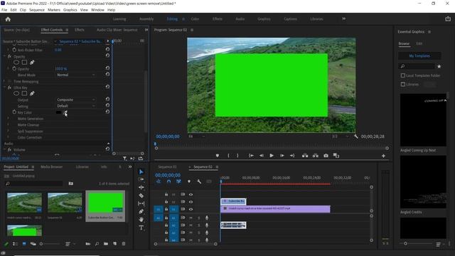 How to add subscribe button on YouTube video in adobe premiere pro / How To Remove Green Screen смотреть онлайн
