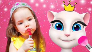 Моя Говорящая Анджела | Танцы и макияж вместе с Настей