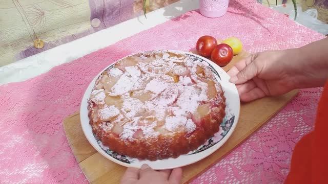 Фруктовый пирог на ряженке. Просто рецепт