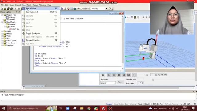 Motion Control Pick And Place pada Robot Epson RC+ 7.0 смотреть онлайн