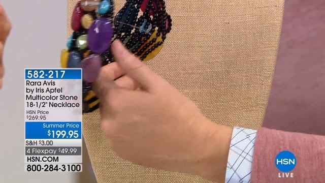 Rara Avis by Iris Apfel Multicolor Stone Necklace смотреть онлайн