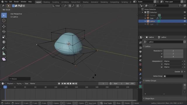 Blender 3D - DEFORMANDO MALHAS COM O LATTICE MODIFIER смотреть онлайн