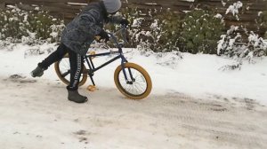 покатушки на  BMX зимой 🥶