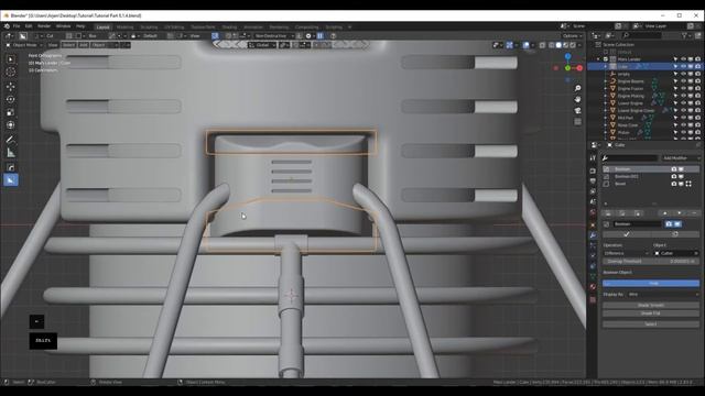 Create a Mars-Lander Animation in Blender 2.8 - Part 8 - Creating the Landing Gear смотреть онлайн