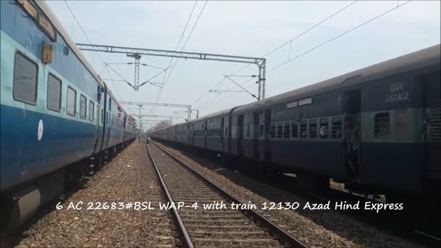 IRFCA..Meeting of giants:12851 Chennai Express and 12130 Azad Hind Express!! смотреть онлайн